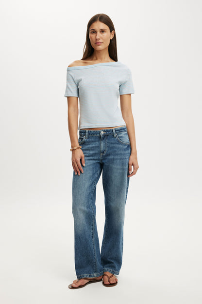 Arlie Asymmetric Short Sleeve