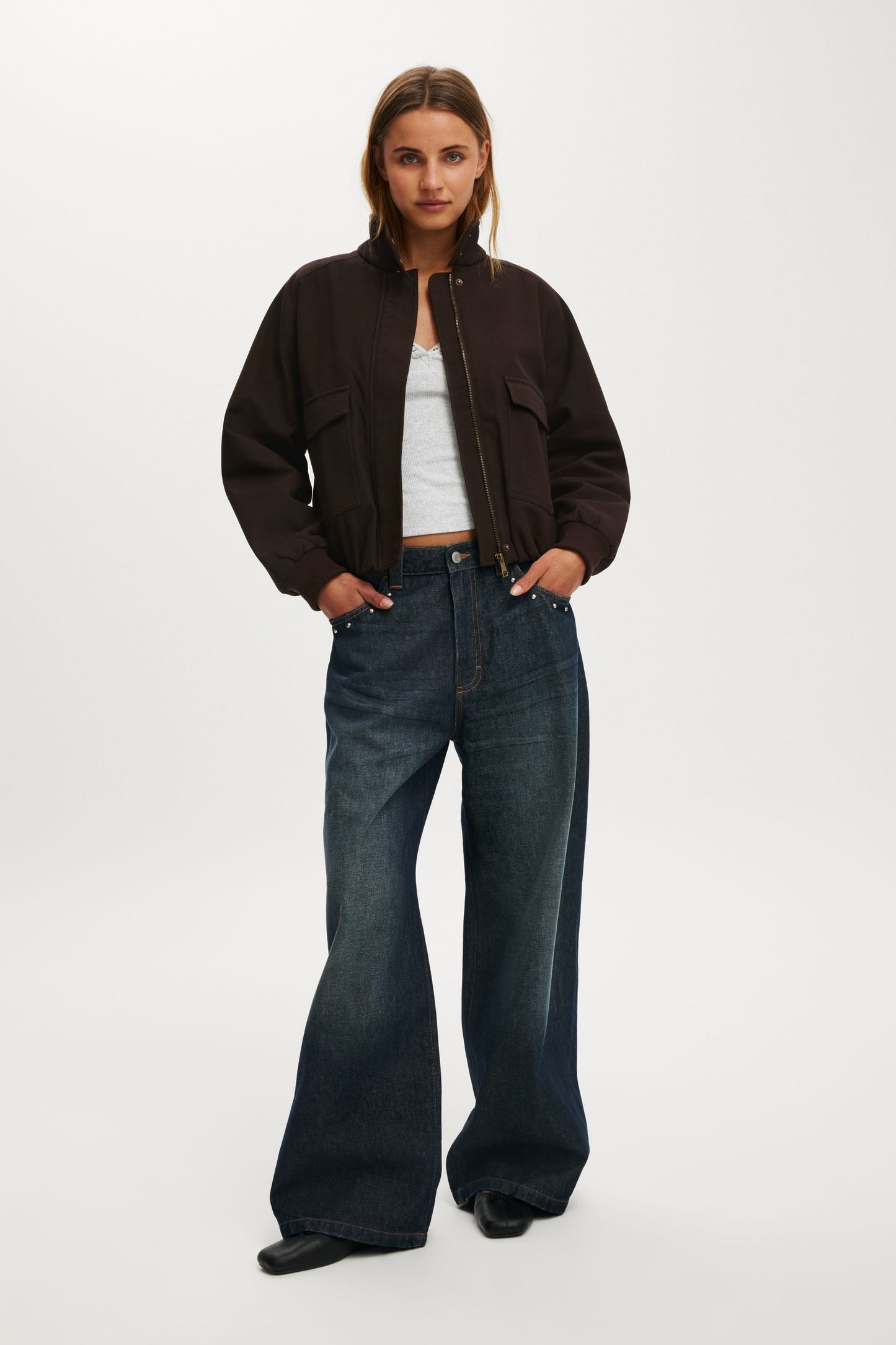 Clover Funnel Neck Bomber