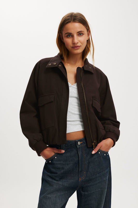 Clover Funnel Neck Bomber