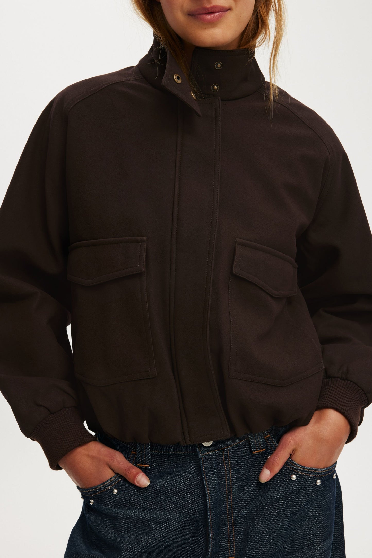 Clover Funnel Neck Bomber