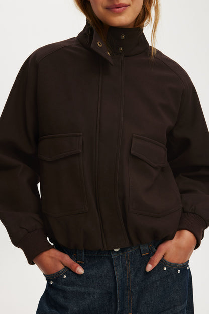 Clover Funnel Neck Bomber