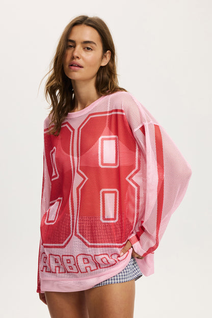 The Long Sleeve Mesh Graphic Tee