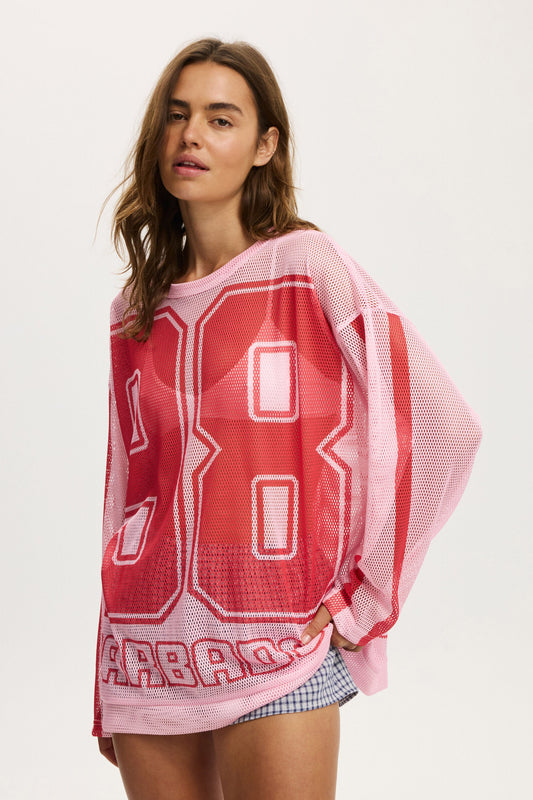 The Long Sleeve Mesh Graphic Tee