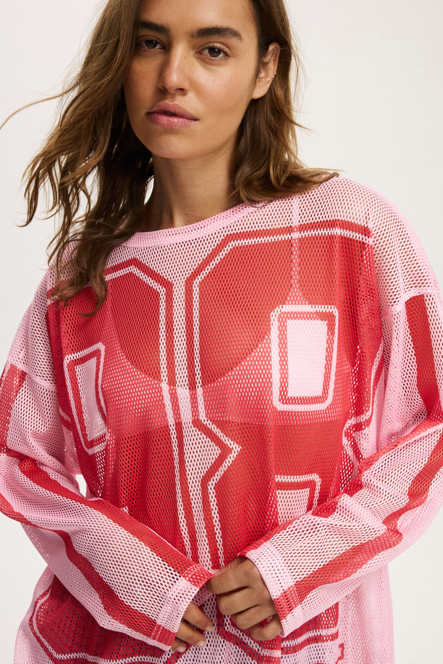 The Long Sleeve Mesh Graphic Tee