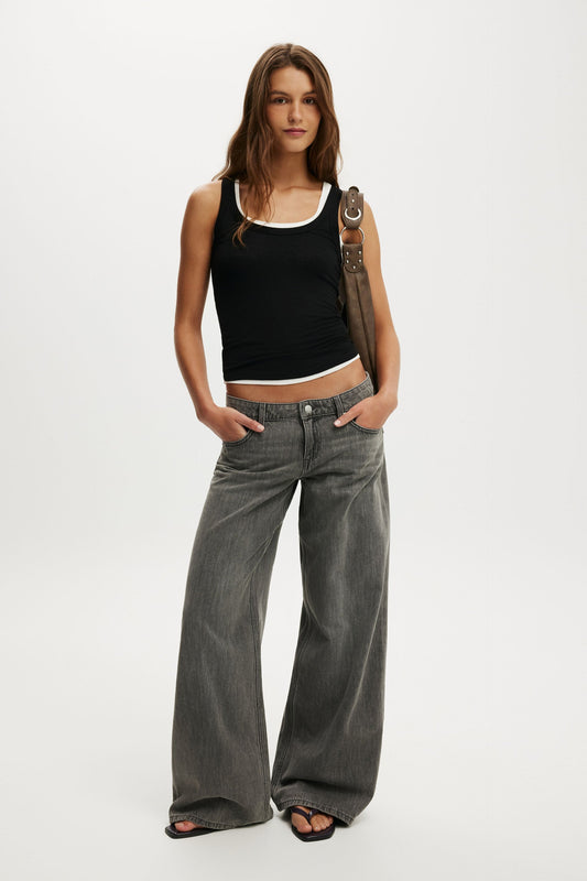 Low Rise Wide Jean
