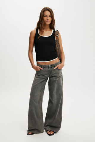 Low Rise Wide Jean