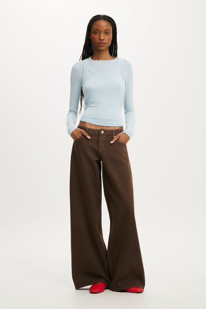 Low Rise Wide Jean