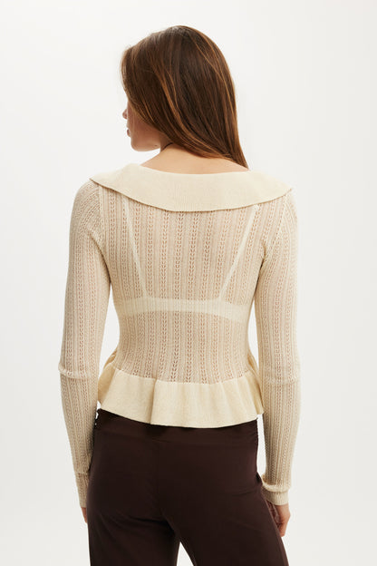Ruffle Knit Cardi