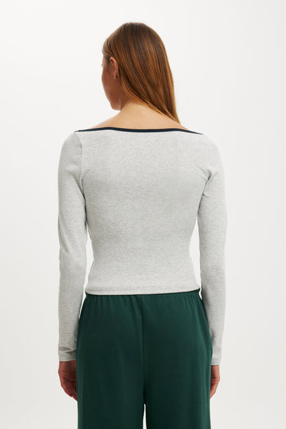 The Ls Off Shoulder Graphic Tee