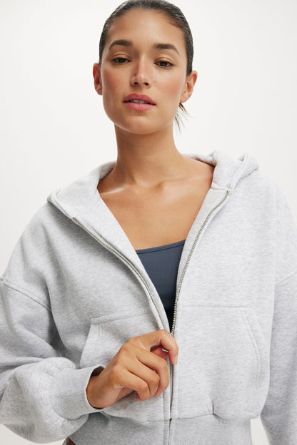 Oversized Zip Through Hoodie