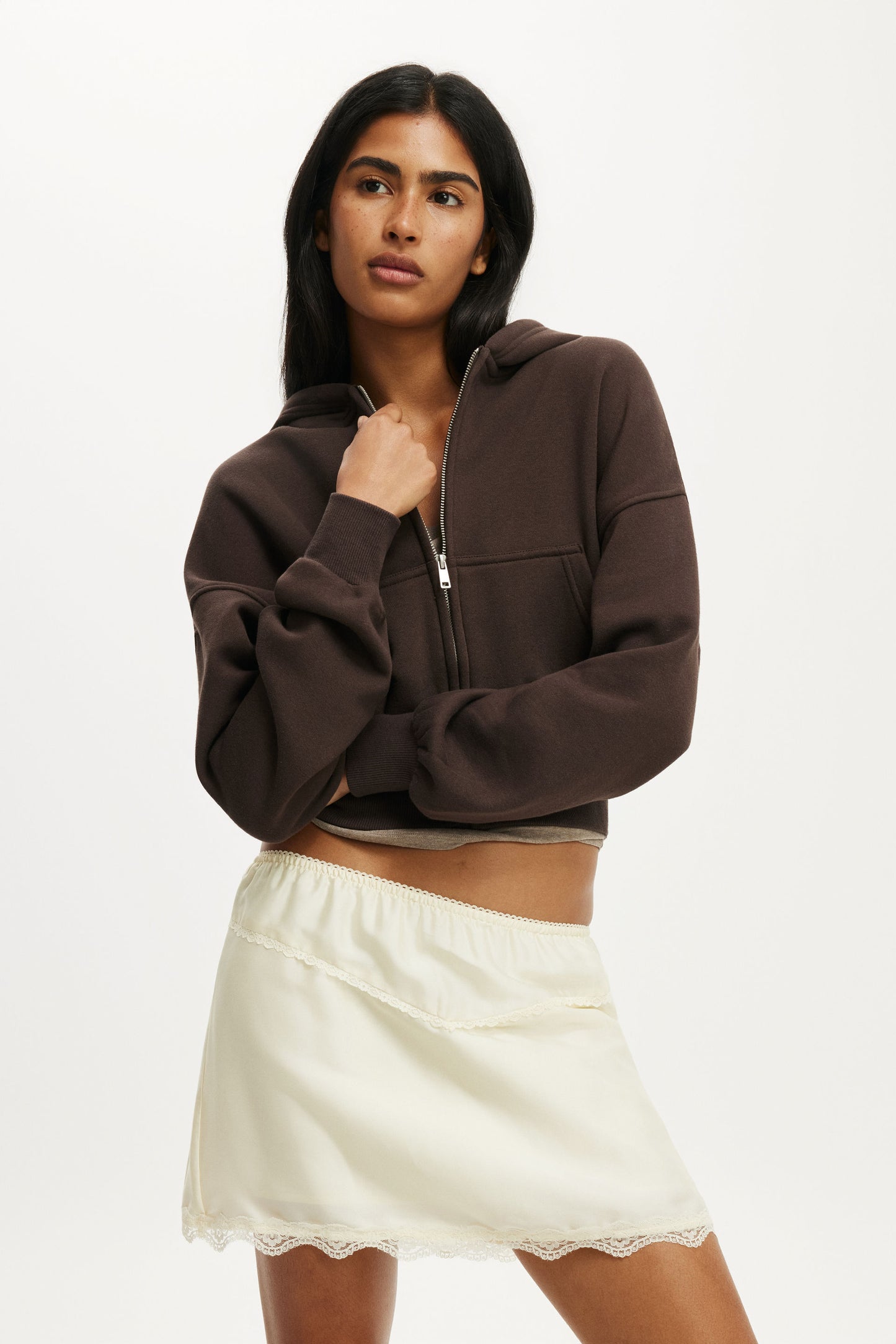 Oversized Zip Through Hoodie