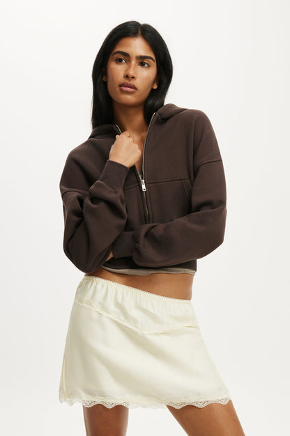 Oversized Zip Through Hoodie