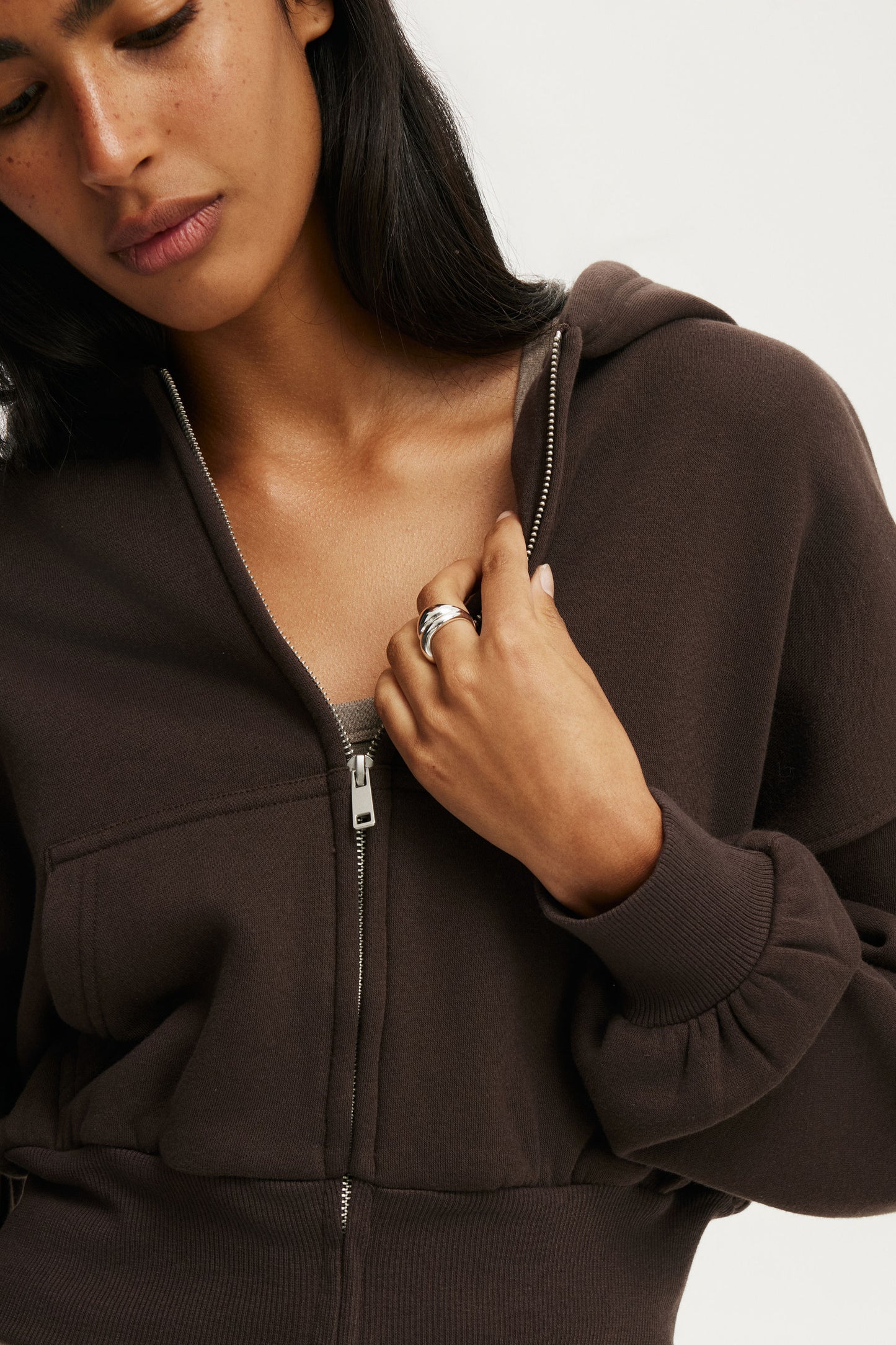 Oversized Zip Through Hoodie