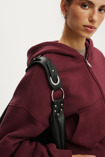 Oversized Zip Through Hoodie