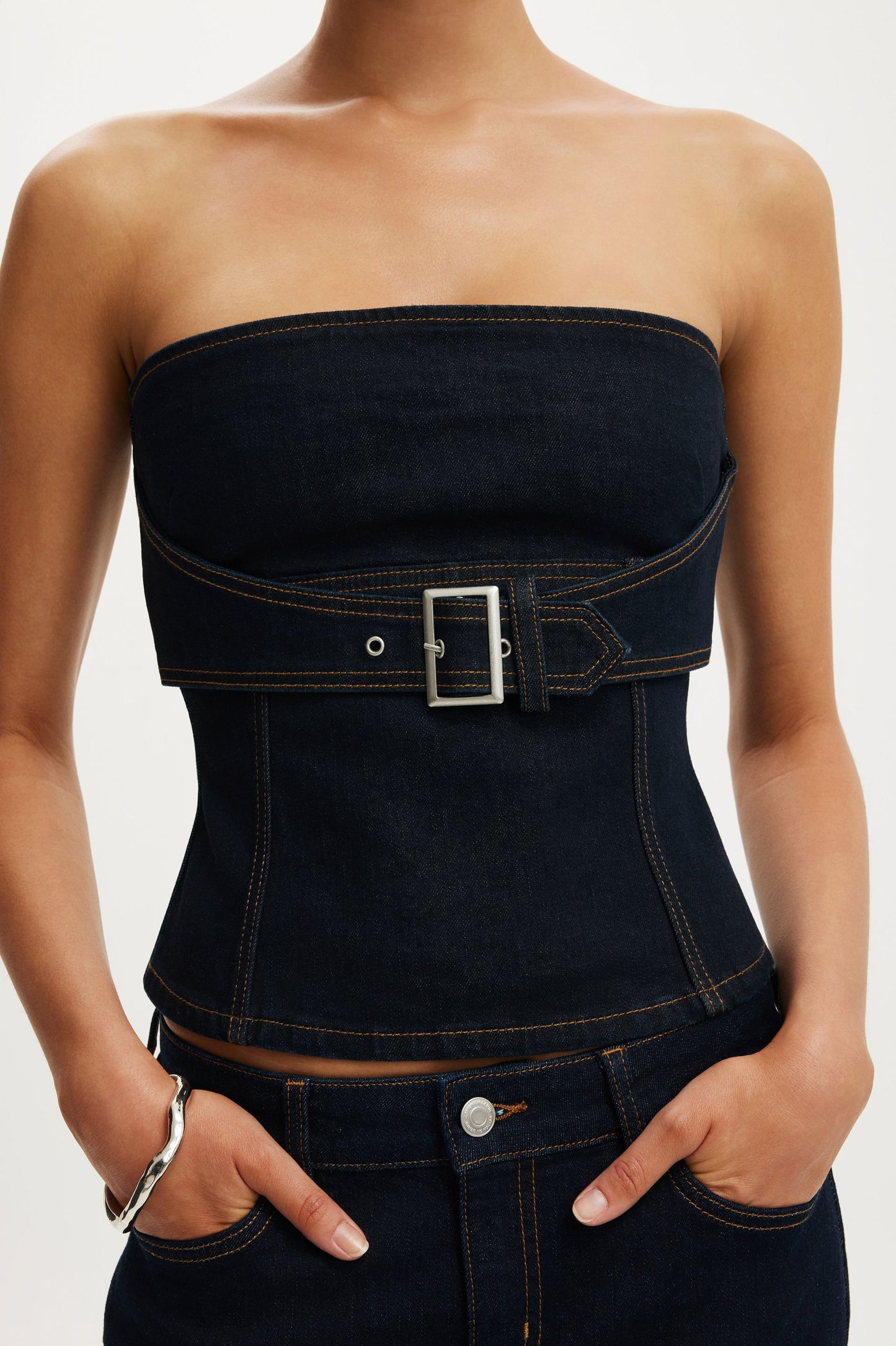 Denim Corset