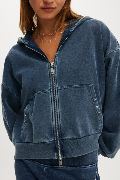 Oversized Zip Through Hoodie