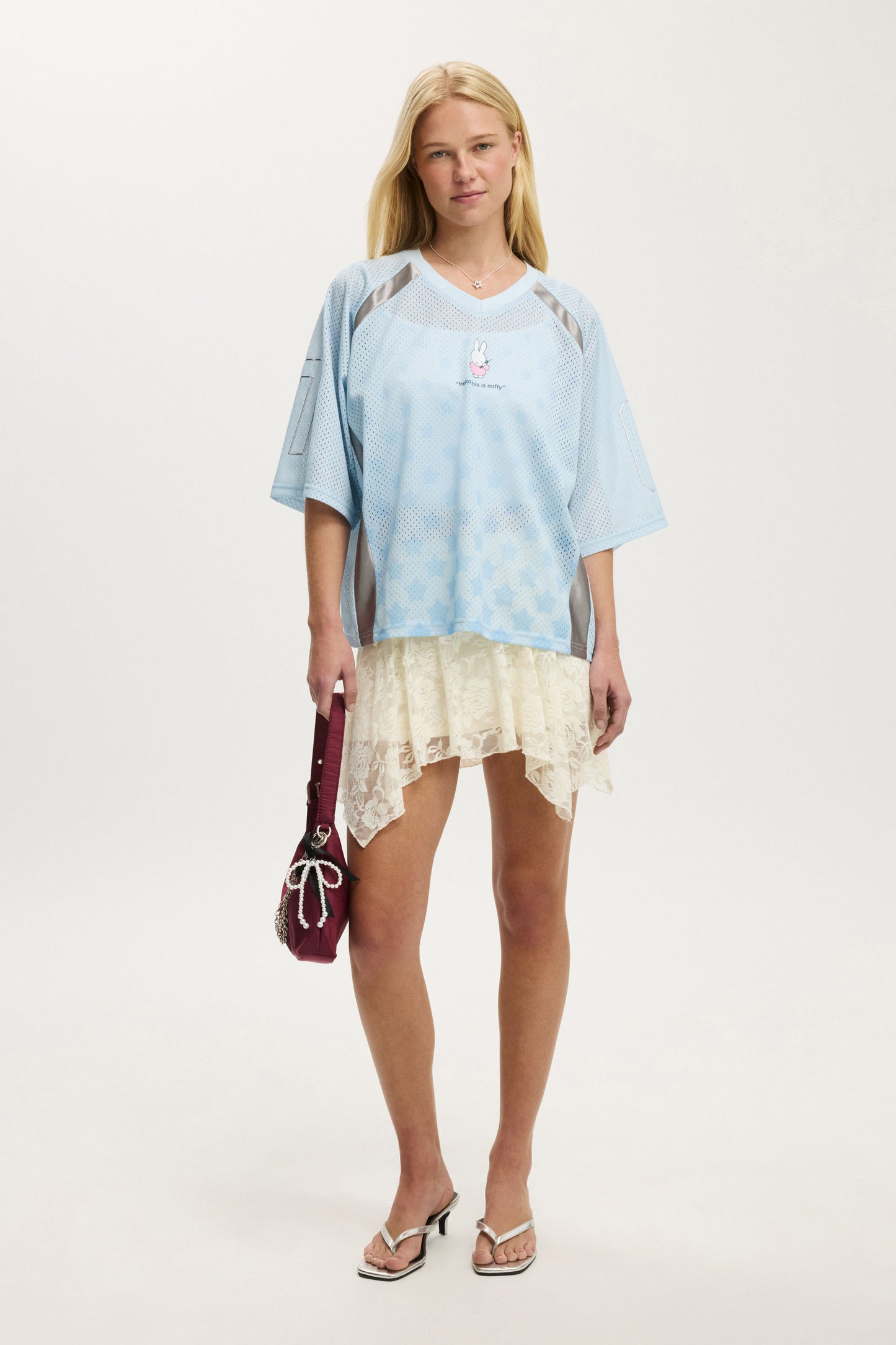 Miffy V Neck Cropped Graphic Tee