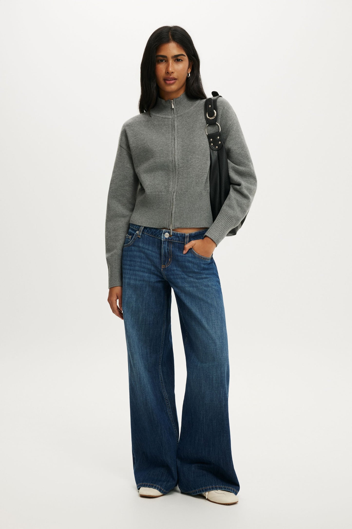 Lotus Cinched Zip Knit