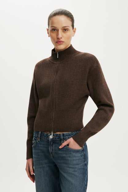 Lotus Cinched Zip Knit