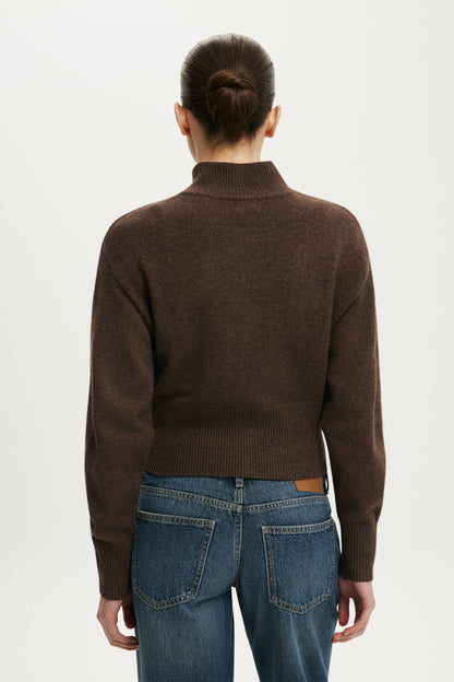 Lotus Cinched Zip Knit