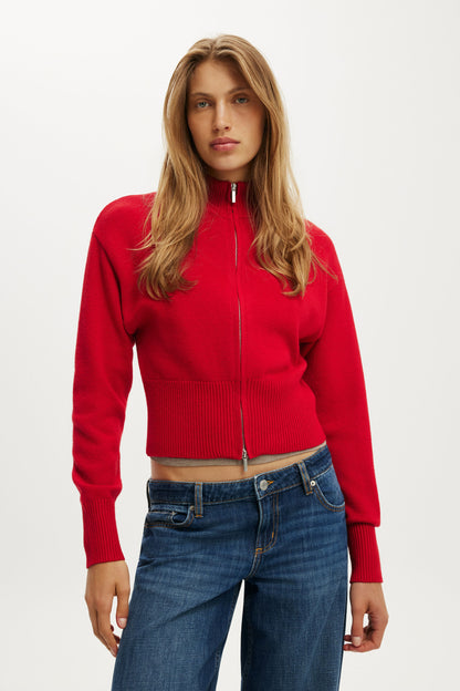 Lotus Cinched Zip Knit