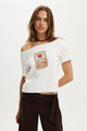 Disney Romeo &amp; Juliet Off Shoulder Graphic Tee