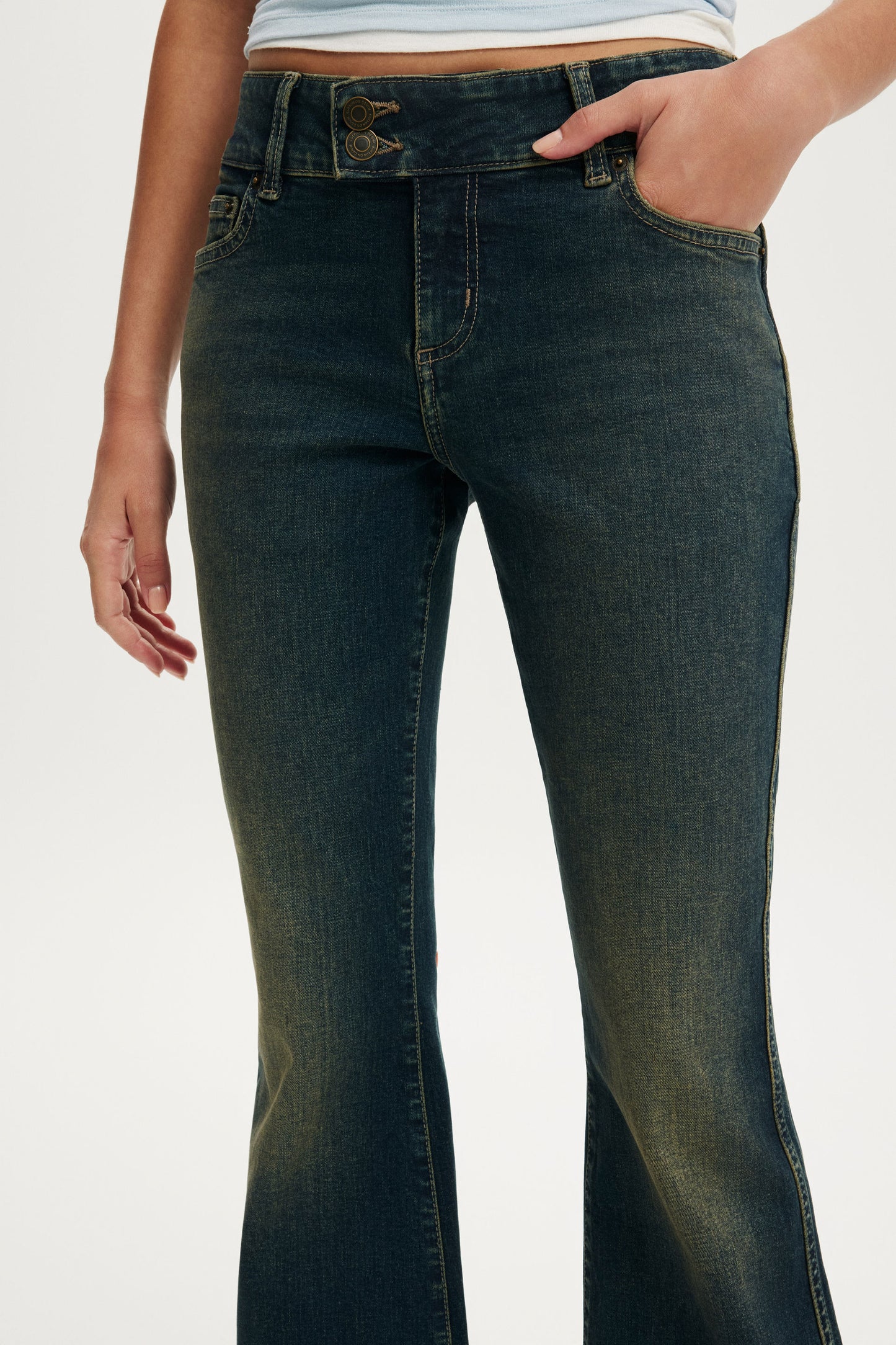 Mid Rise Bootcut Jean