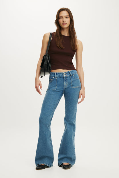 Mid Rise Bootcut Jean