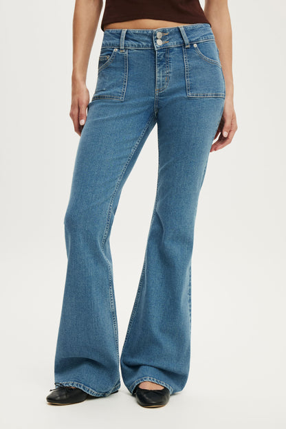 Mid Rise Bootcut Jean