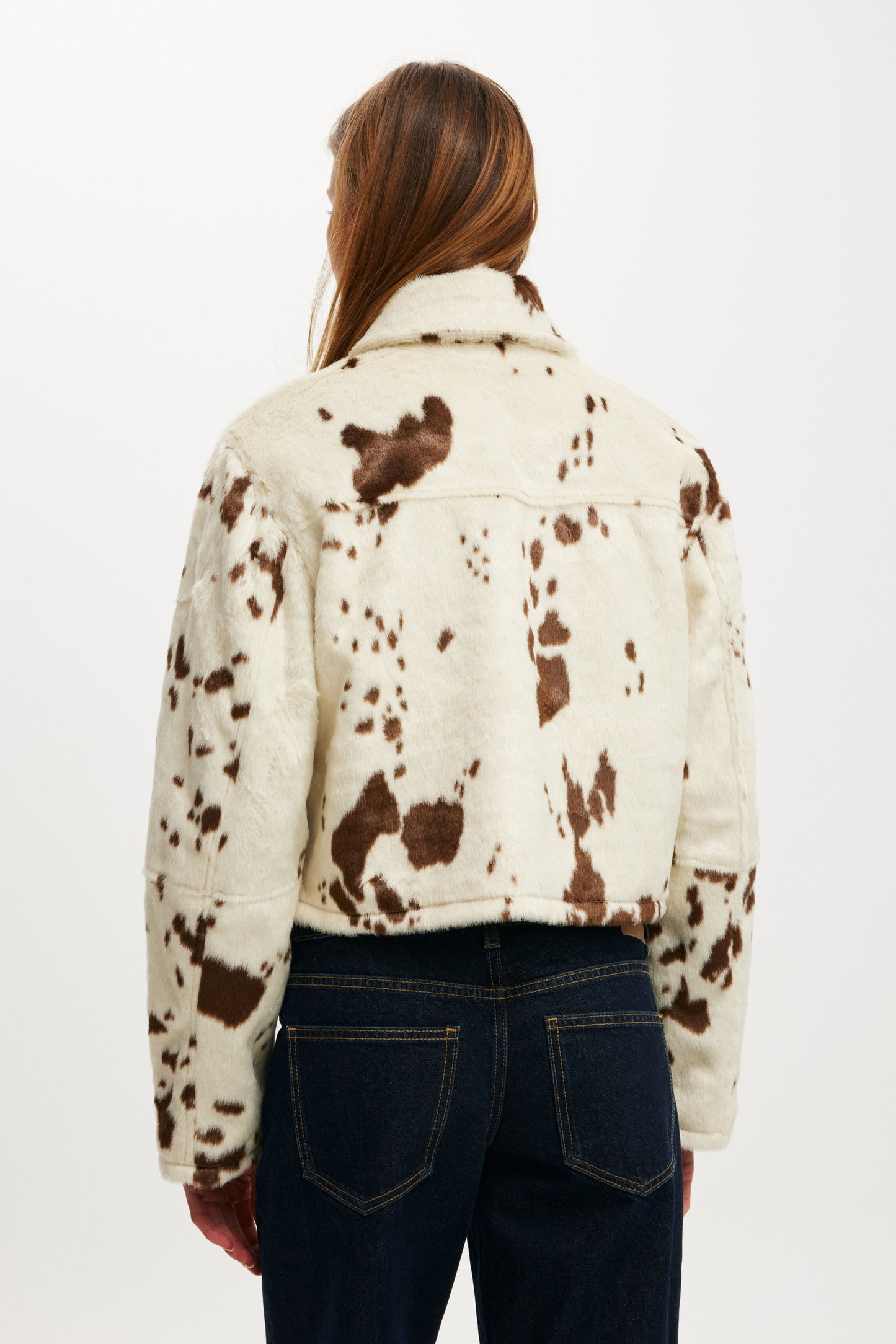 Cow Faux Fur Jacket