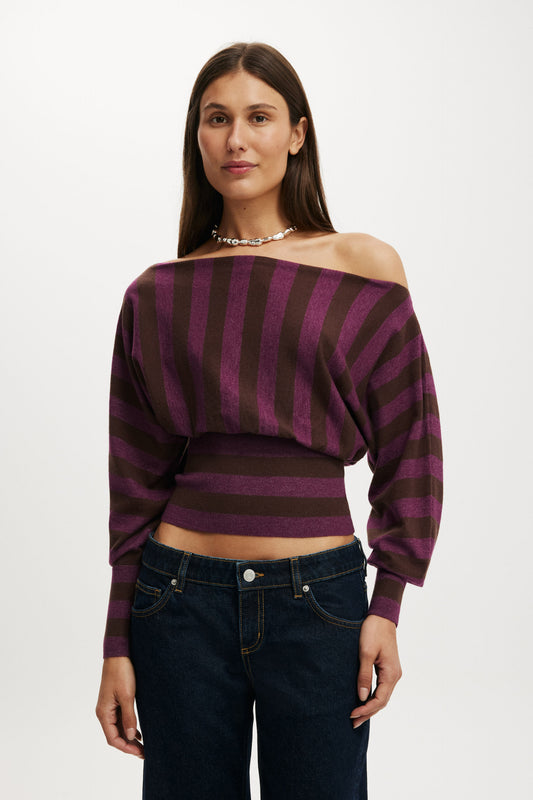 Everfine Ls Batwing Knit