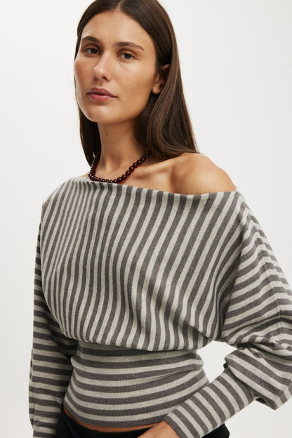 Everfine Ls Batwing Knit