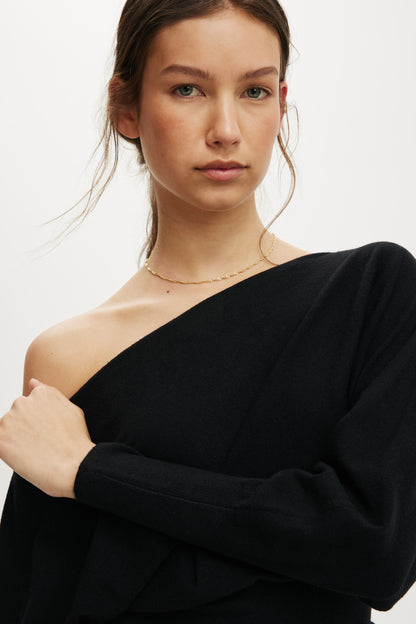 Everfine Ls Batwing Knit