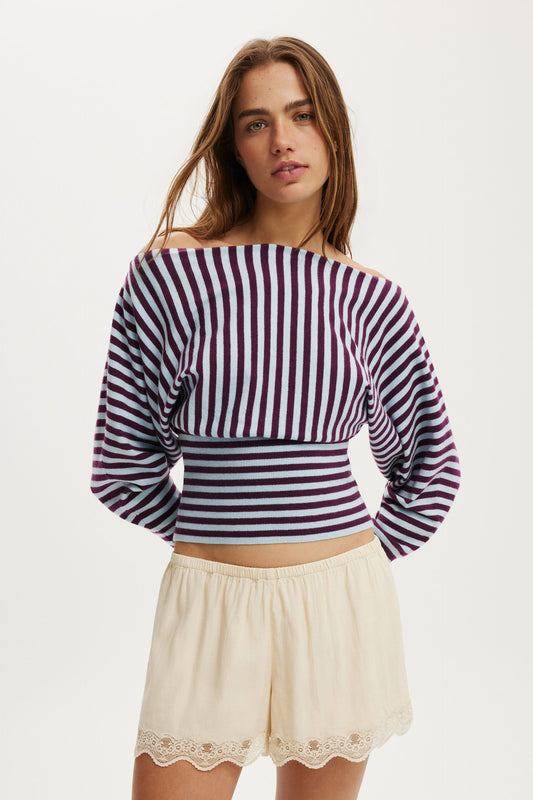 Everfine Ls Batwing Knit