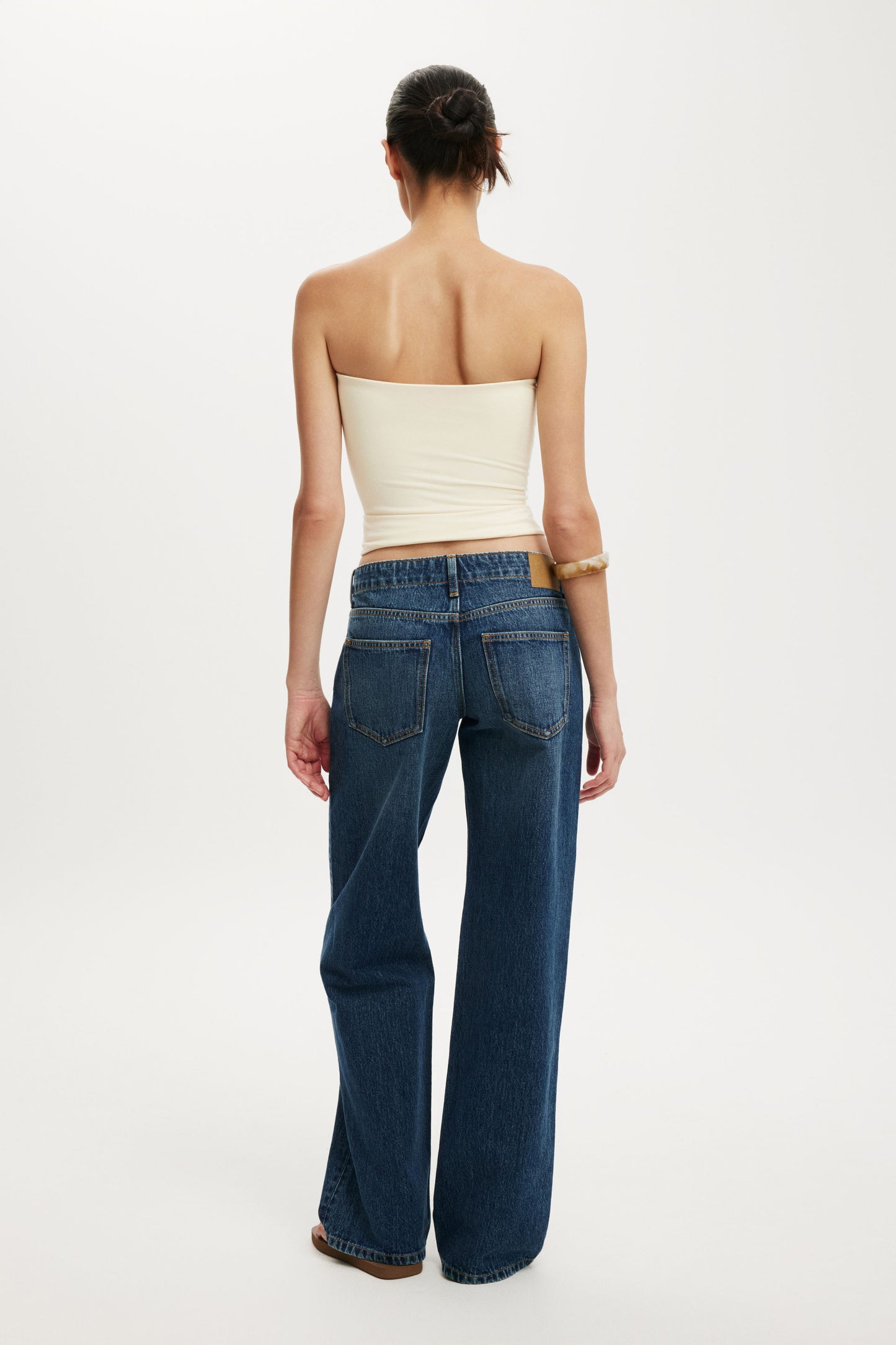 Belted Low Rise Straight Jean