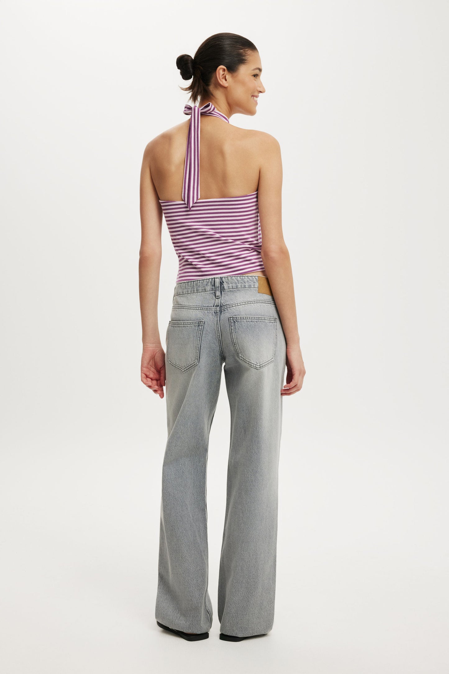Belted Low Rise Straight Jean