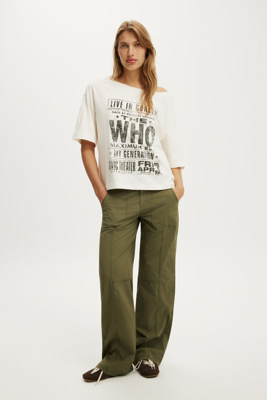 The Who Off the Shoulder Boxy Music Tee