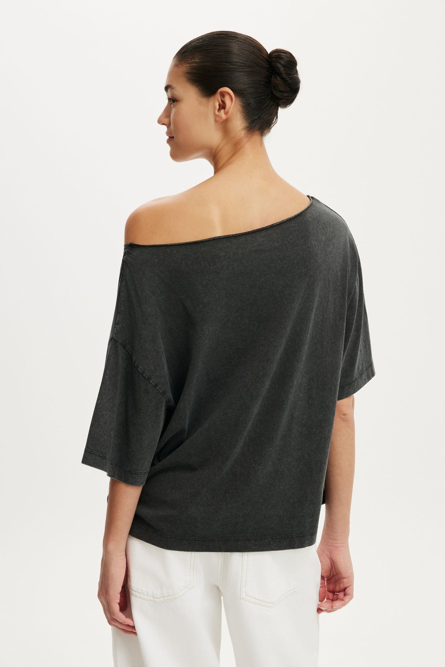 The Notorious B.I.G Off the Shoulder Boxy Music Graphic Tee