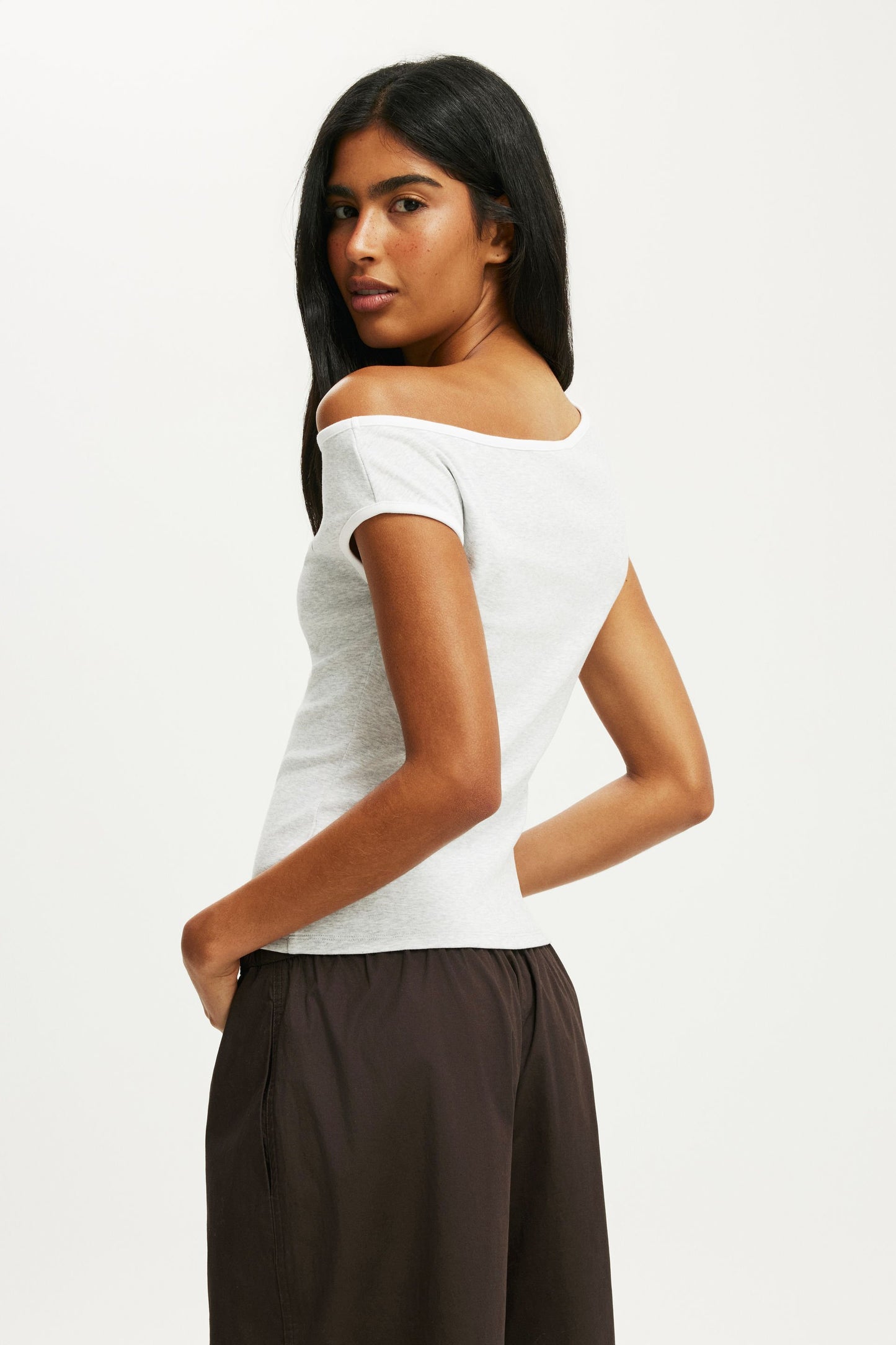 Off Shoulder Graphic Tee