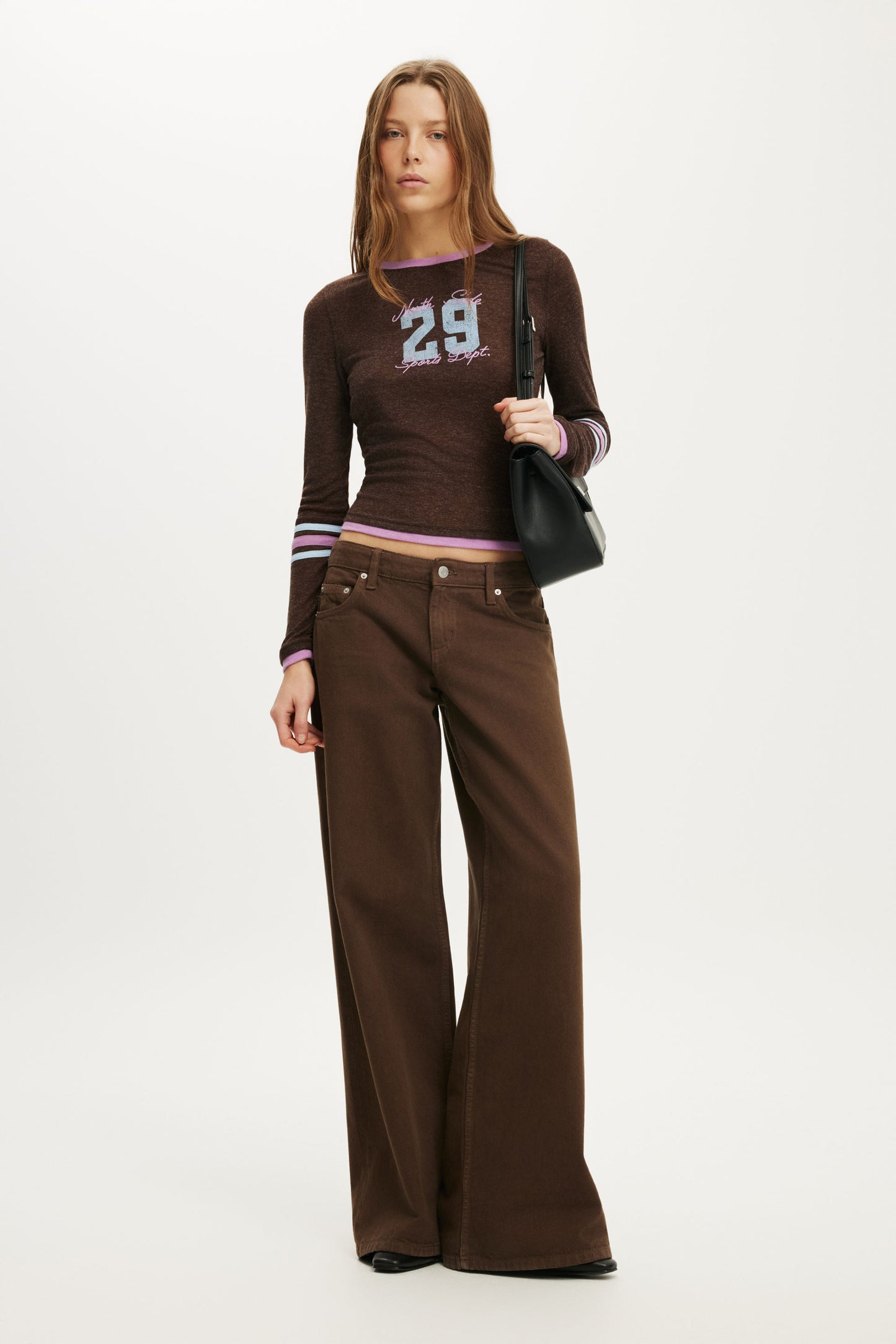 Ls Jersey Fitted Graphic Top