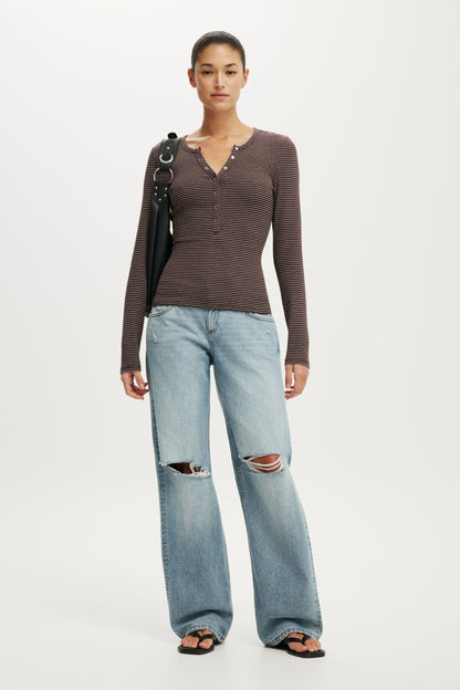 Blake Rib Henley Long Sleeve