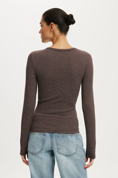 Blake Rib Henley Long Sleeve
