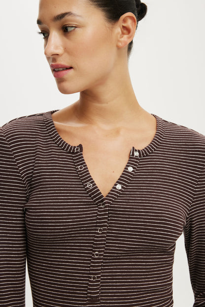 Blake Rib Henley Long Sleeve