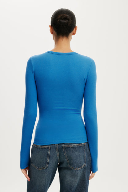 Blake Rib Henley Long Sleeve