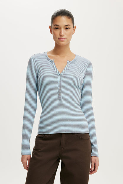 Blake Rib Henley Long Sleeve