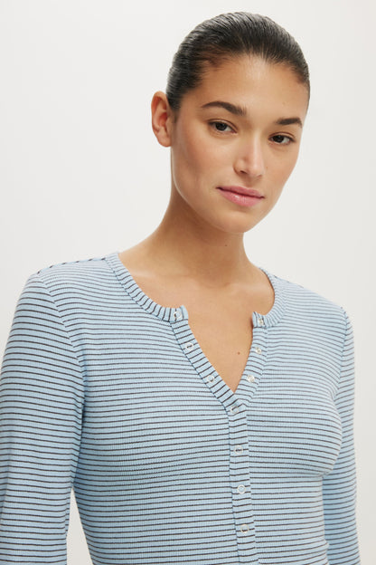 Blake Rib Henley Long Sleeve