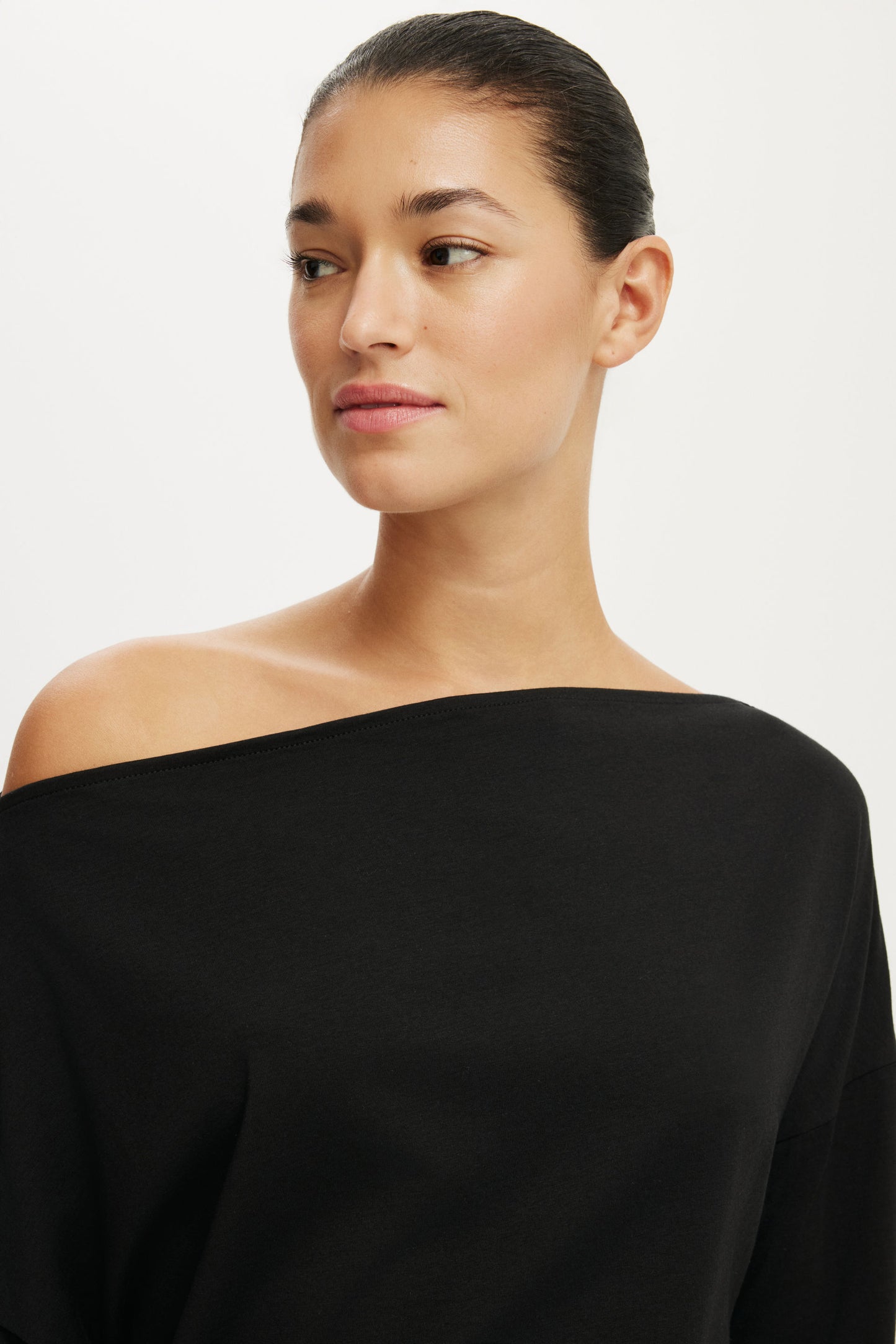 Sage Off Shoulder Long Sleeve