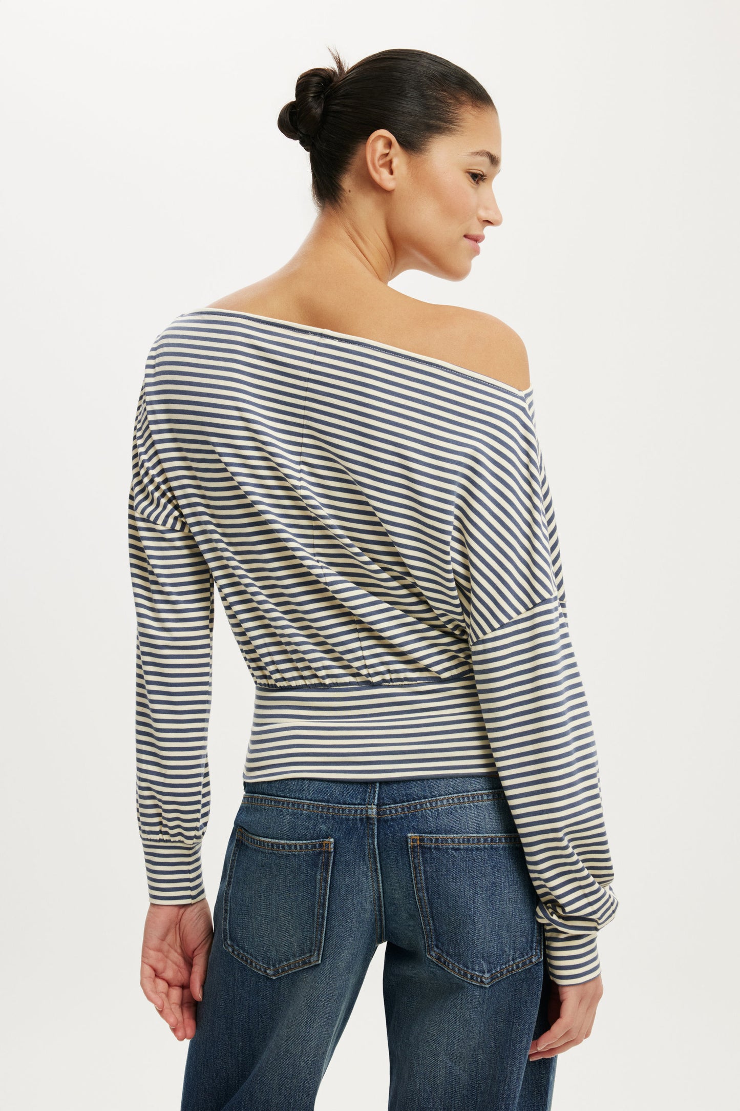 Sage Off Shoulder Long Sleeve
