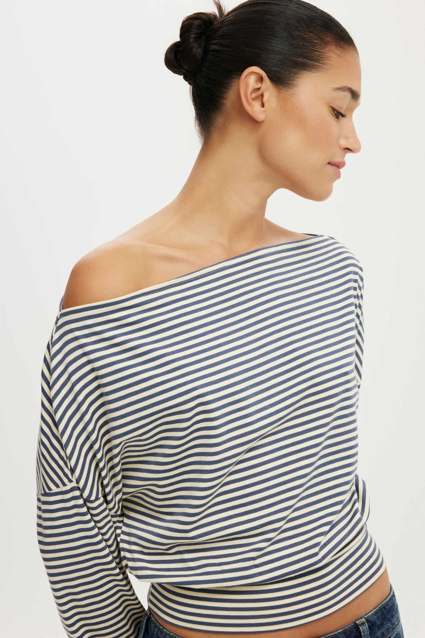 Sage Off Shoulder Long Sleeve