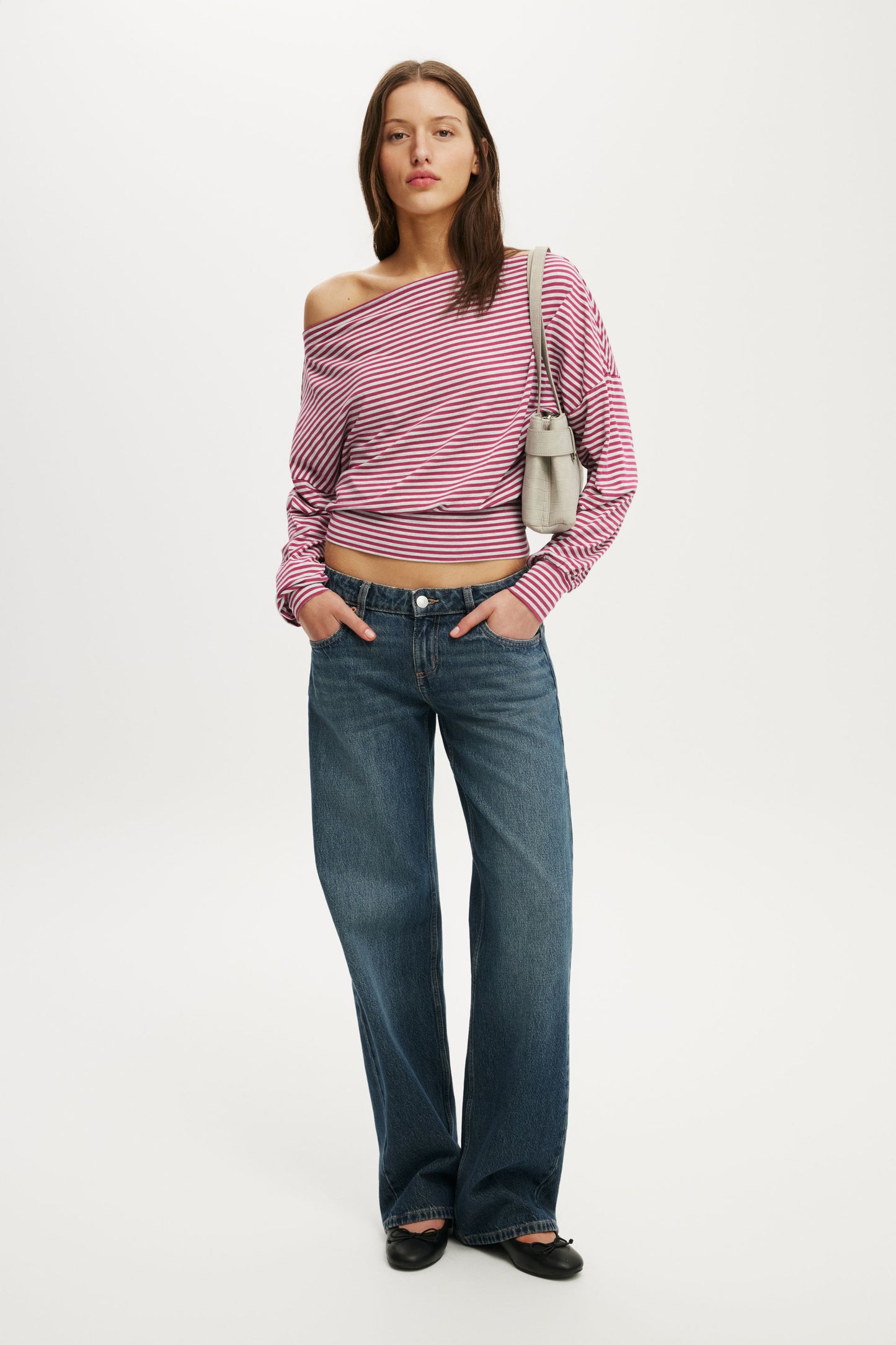 Sage Off Shoulder Long Sleeve